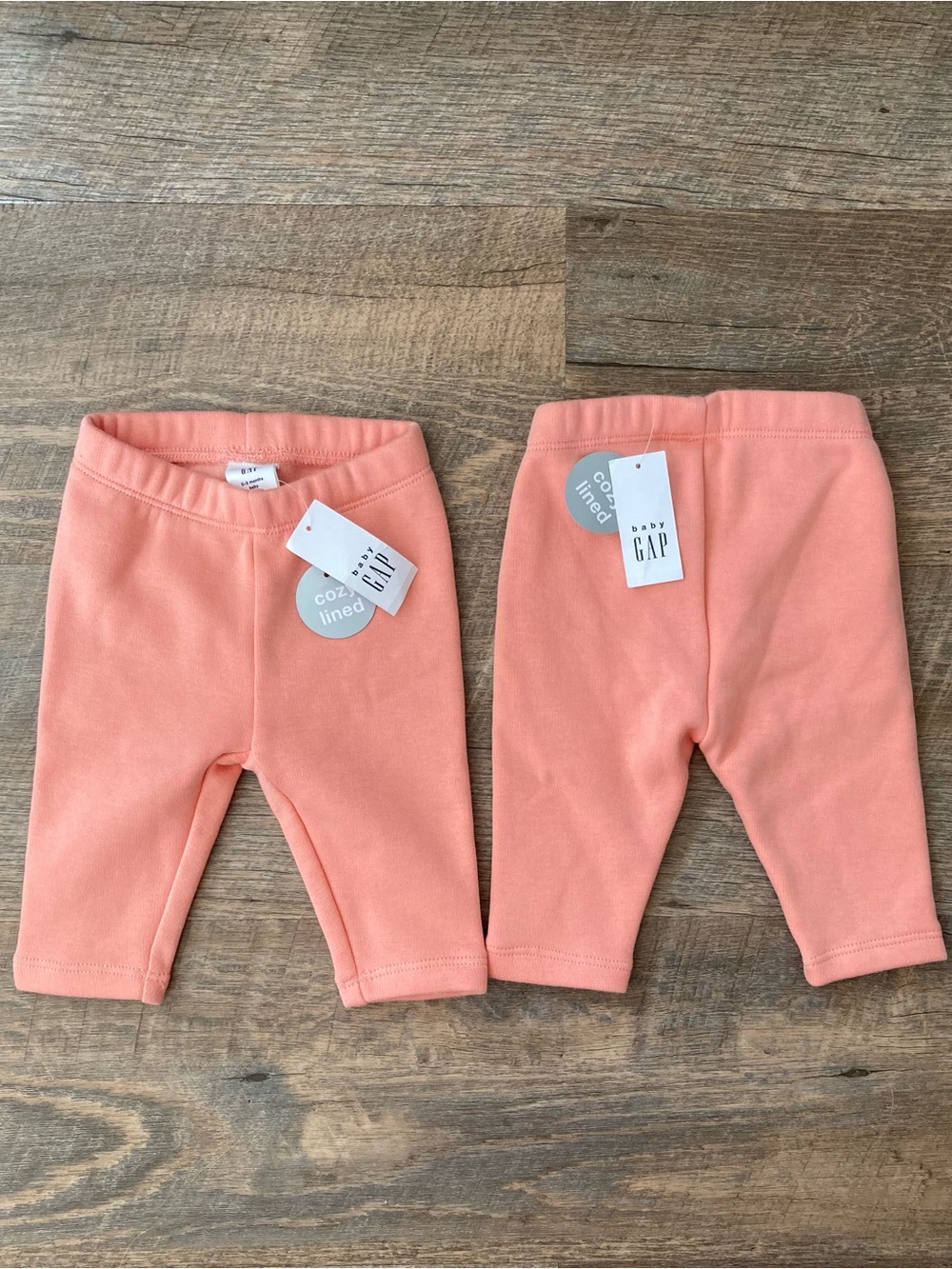 Baby GAP 0-3 Months Peach Frost Cozy Lined Sweat Pants NWT